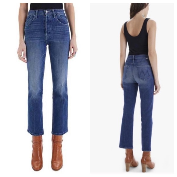 MOTHER | Stash Tripper Ankle Jeans in Getalongs Button Fly High Rise | 29 | Blue - Picture 1 of 15